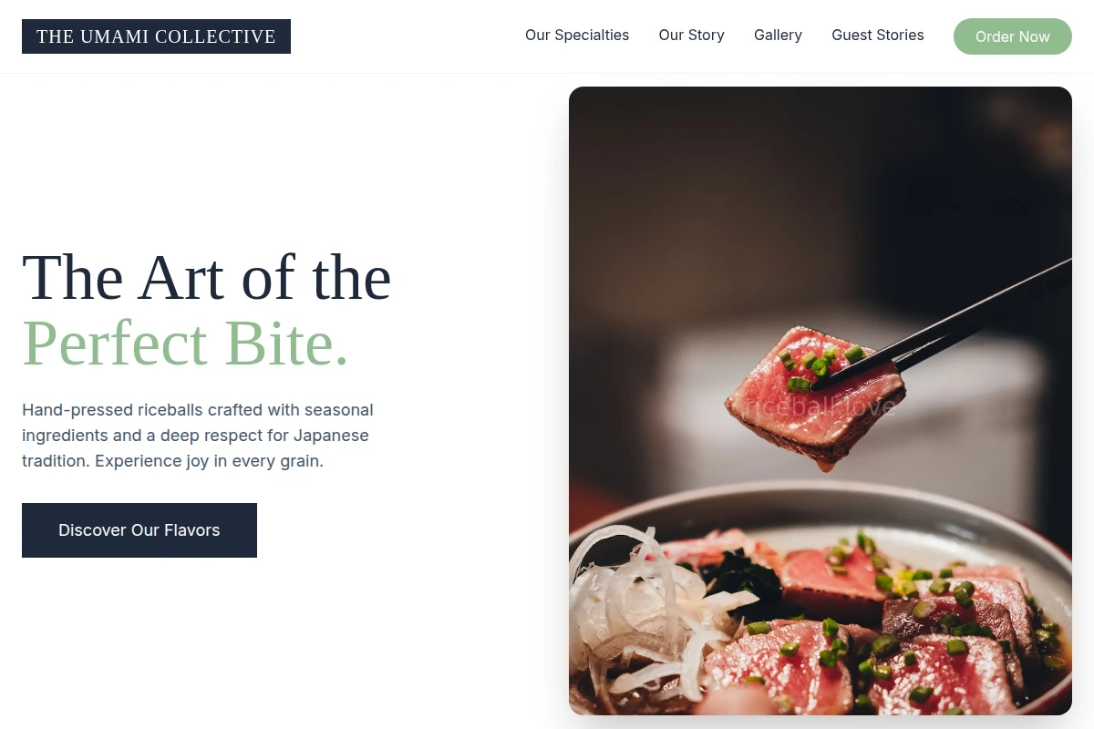 Minimalist Japanese Food